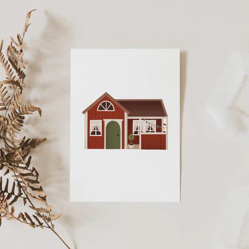 Postkarte Haus - Schweden Skandinavien
