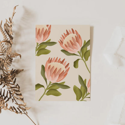 Postkarte Blume - Protea