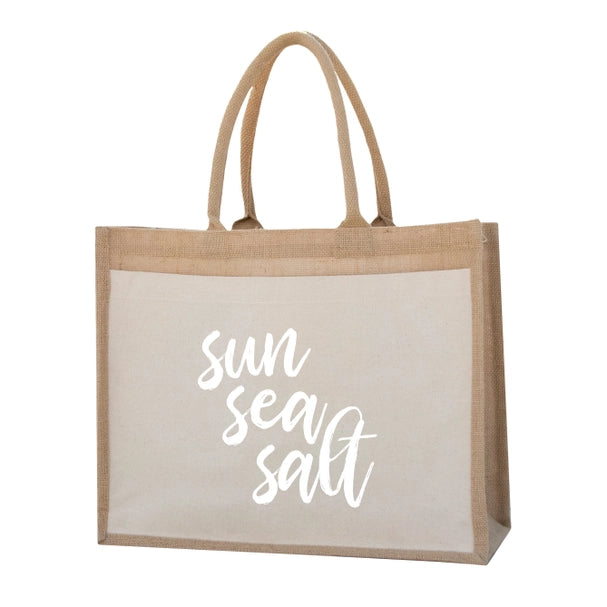 Jutetasche "Sun, Sea, Salt" L
