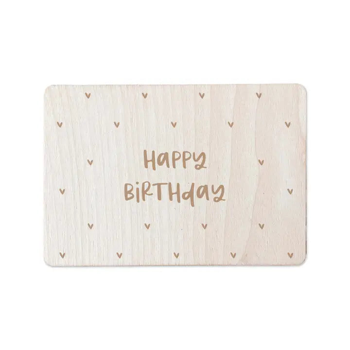 Holzkarte "Happy Birthday"