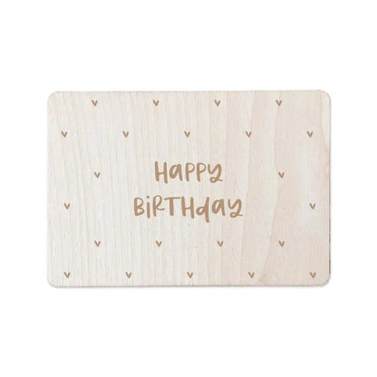 Holzkarte "Happy Birthday"
