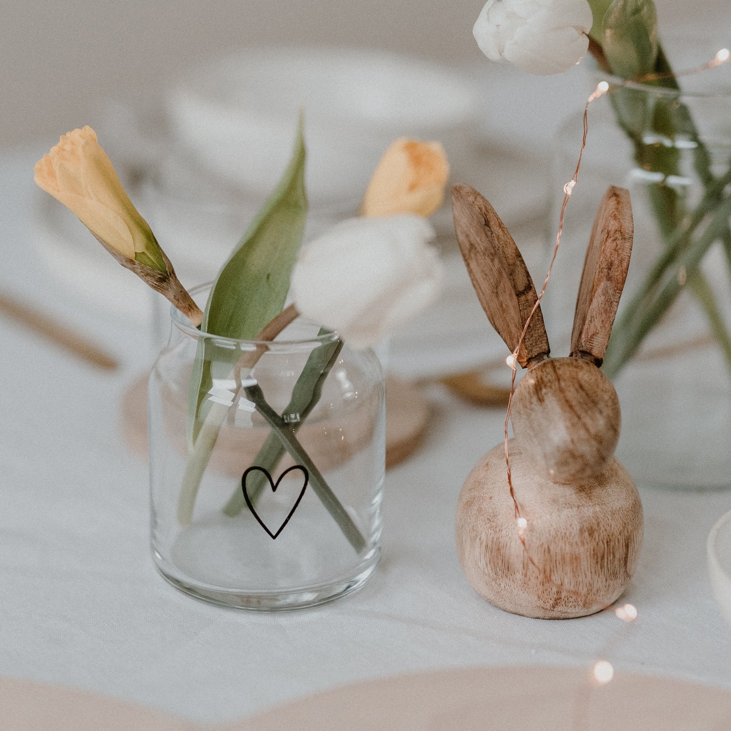 Vase aus Glas klein Herz