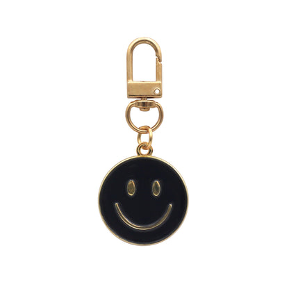 Schlüsselanhänger Smiley Schwarz